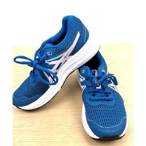 ASICS Contend‎ 7 Kids Blue Pink Athletic Running Shoes Size 3.5 Youth